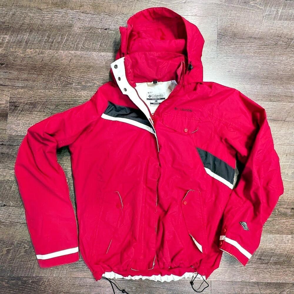 Columbia sportswear red windbreaker jacket